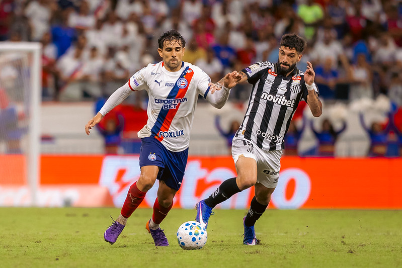 Foto Bahia reage no segundo tempo e empata com o Santos na Fonte Nova