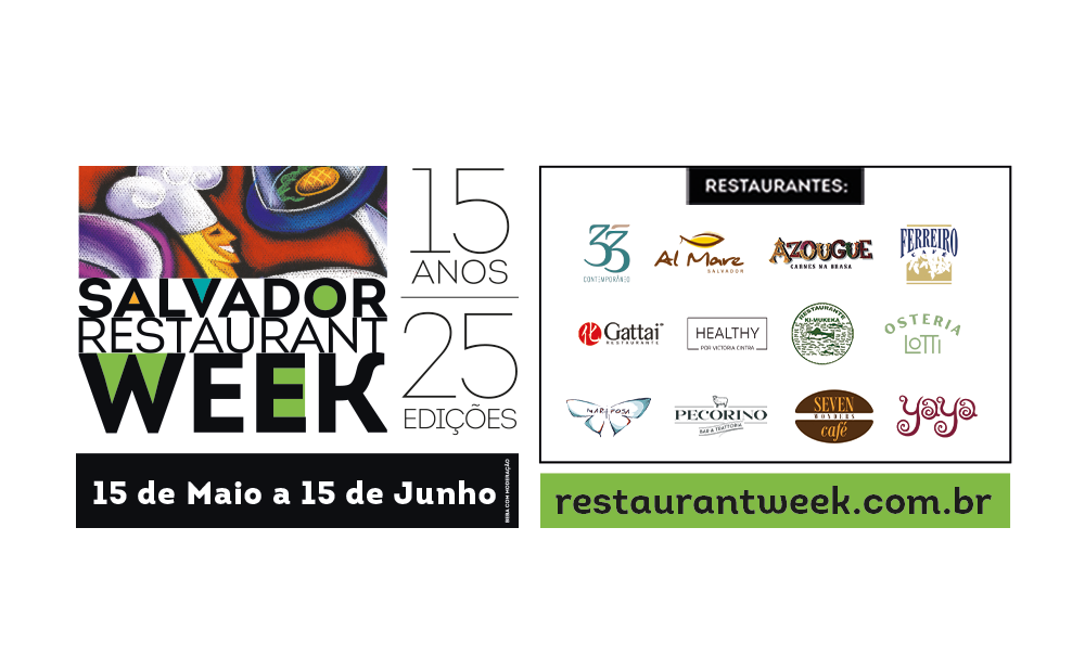 Logomarca do Restaurante Week e seus patrocinadores
