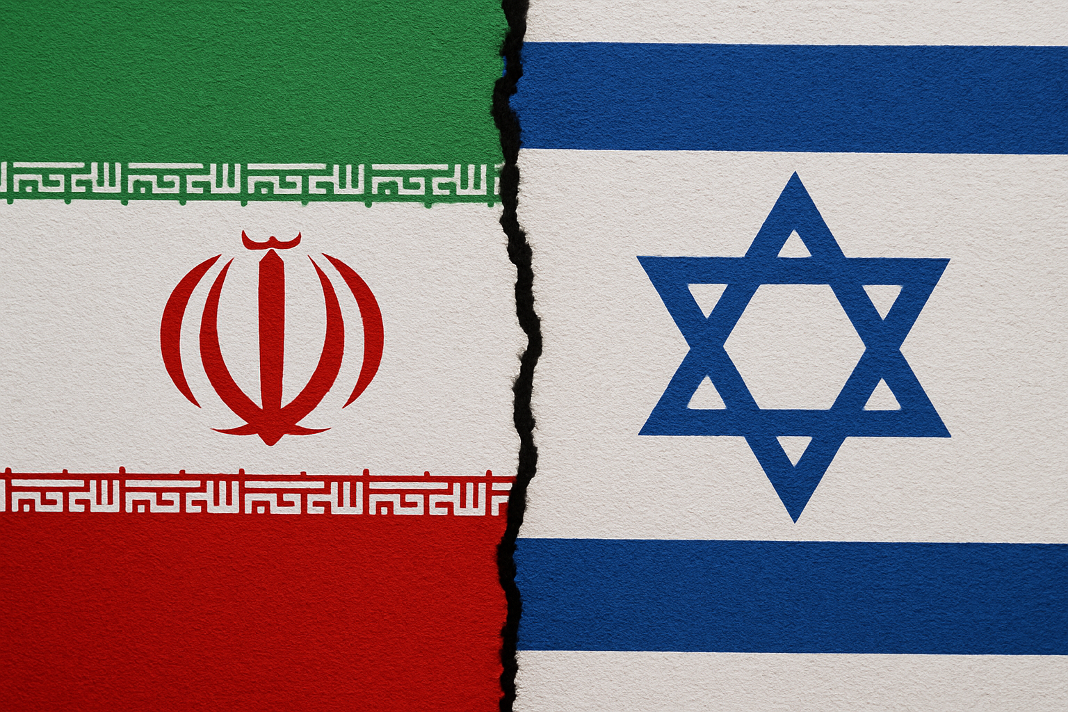 Bandeira de irã e israel