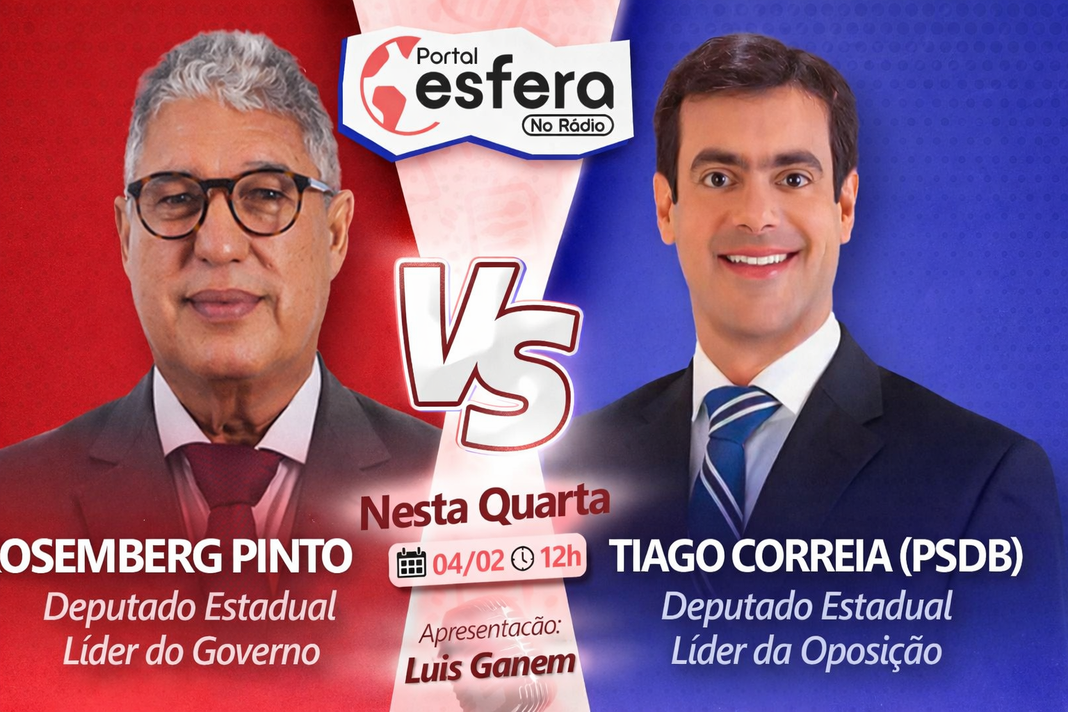 Foto Portal Esfera promove debate entre líderes do governo e da oposição nesta quarta