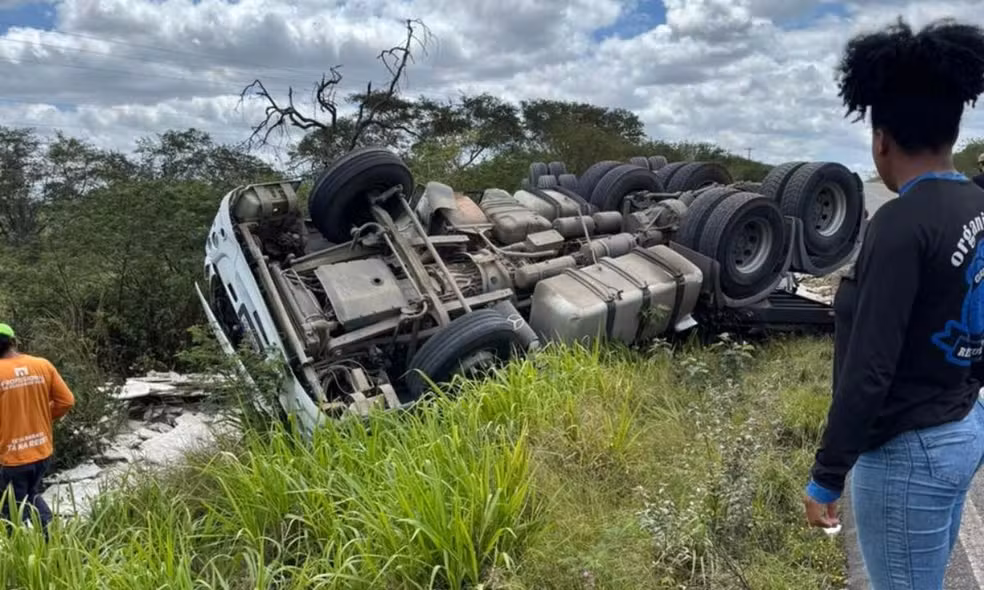 Foto Ataque de abelhas: motorista perde controle de caminhão na BR-242