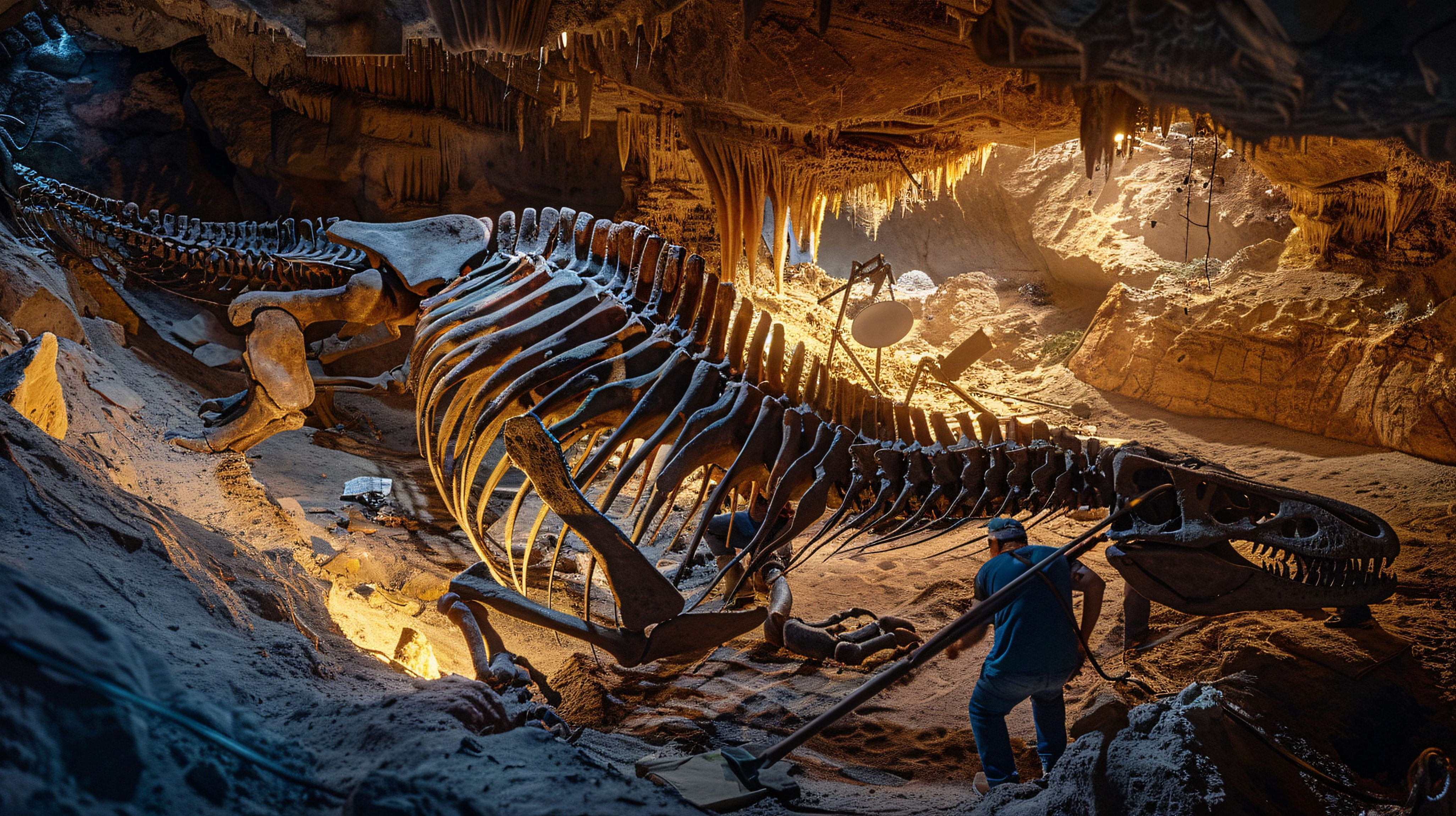 imagem de um fossil de dinossauro 