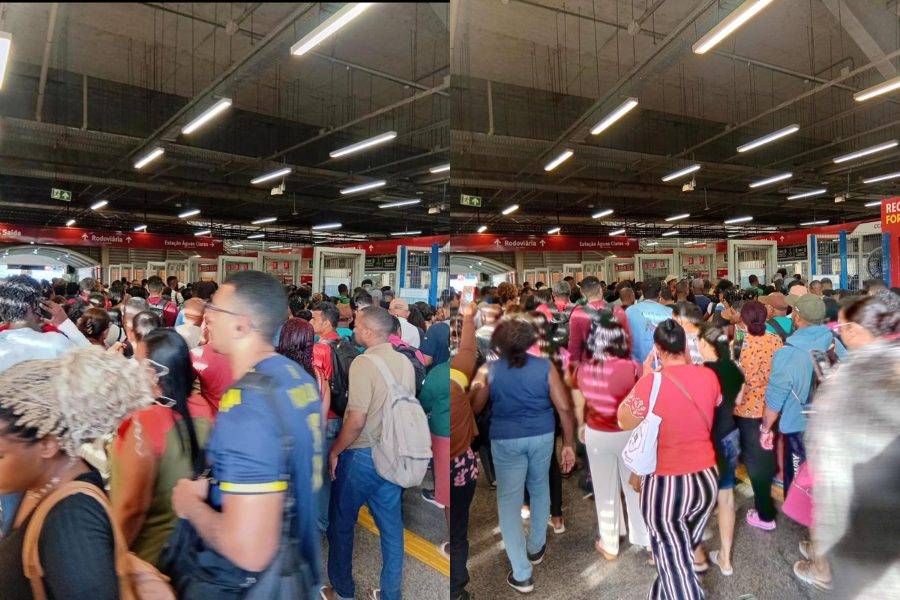 Foto Falha operacional causa lentidão e superlotação no metrô de Salvador