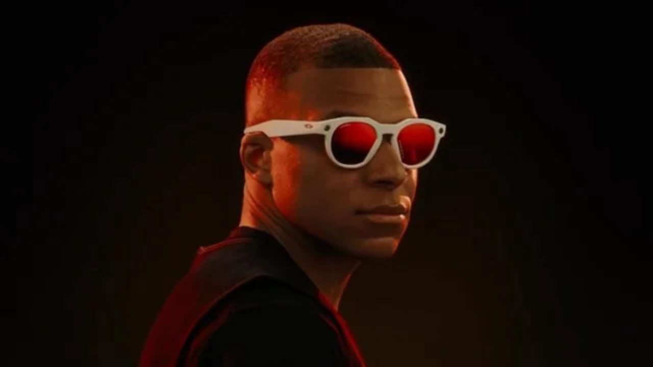 Mbappé usando óculos da Meta