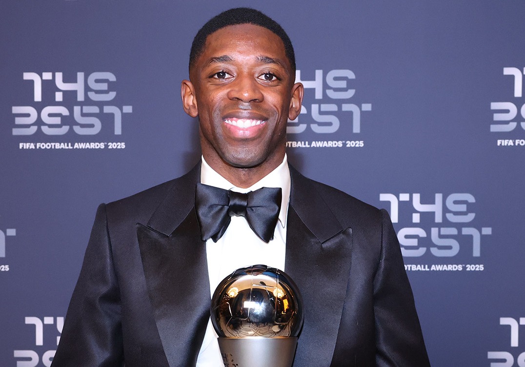 Foto Dembelé, do PSG, conquista prêmio de melhor jogador do mundo 
