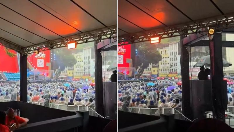 Foto Chuva intensa não impede público de lotar Praça Maria Felipa para ver Léo Santana