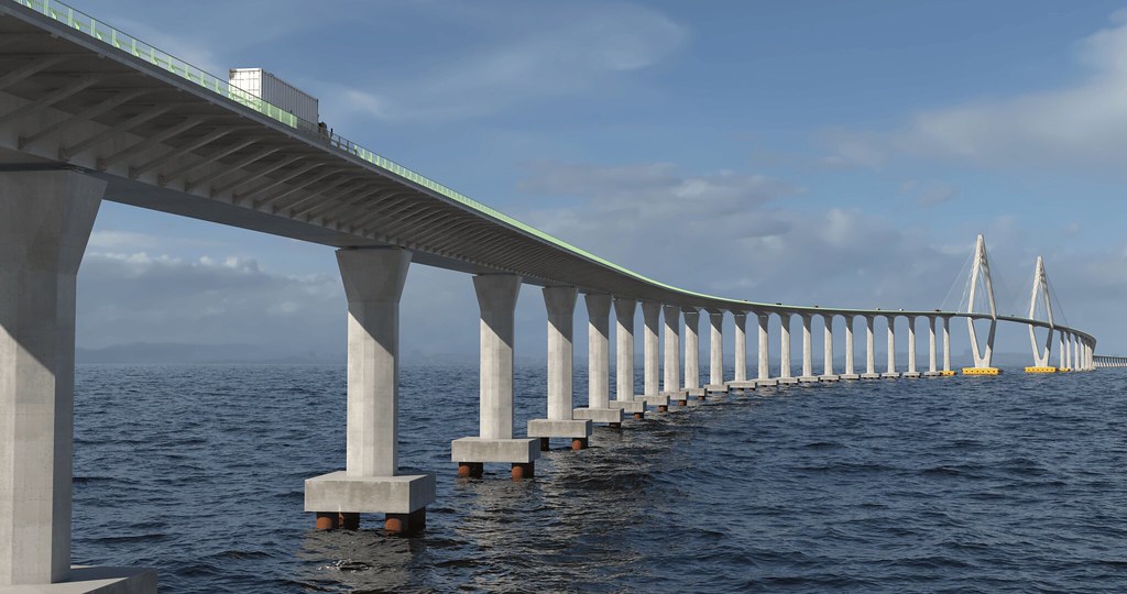 Projeção da ponte Salvador-Itaparica